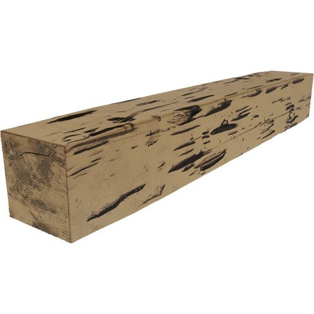 EKENA MILLWORK Pecky Cypress Faux Wood Fireplace Mantel, NaturaL x 10"D x 60"W MANUPC08X10X60NG